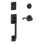 Schlage F60CENxFLARH Century Single Cylinder Handleset with Flair Interior Lever for Right Handed Doors product