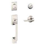 Schlage F60CENxLATCEN Century Single Cylinder Handleset with Latitude Interior Lever and Century Rosette