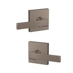 Schlage Custom FC21NBK/COL Northbrook Passage/Privacy Leverset with Collins Decorative Rosette