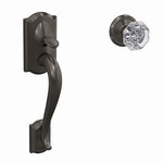 Schlage Custom FC285 CAM/ALXxALD Camelot Lower Handleset with Alexandria Glass Knob &amp; Alden Rosette product
