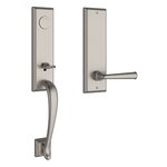 Baldwin FDDELXFEDSBE Reserve Del Mar Full Dummy Handleset with Federal Lever and Square Bevel Escutcheon product
