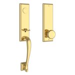Baldwin FDDELXROUSBE Reserve Del Mar Full Dummy Handleset with Round Knob and Square Bevel Escutcheon product