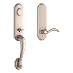 Baldwin FDKODXARCRRAE Reserve Kodiak Full Dummy Handleset with Arch Lever and Rustic Arched Escutcheon For Right Handed Doors