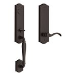 Baldwin FDNEWXCURRTAE Reserve New Hampshire Full Dummy Handleset with Curve Lever and Traditional Arched Escutcheo For Right Handed Doors product