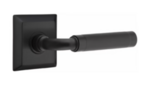 Emtek R-Bar Knurled 8531 SD Select Brass Single Dummy Lever with Quincy Rosette for Right Handed Doors product