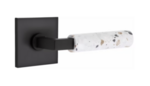 Emtek L-Square Terrazzo 5050 Select Brass Full Dummy Leverset with Square Rosette product