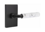 Emtek R-Bar Terrazzo 5112 Select Brass Passage Leverset with Modern Rectangular Rosette for Right Handed Doors product