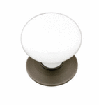 Emtek 86034 Porcelain Ice White Cabinet Knob 1-3/4 Inch Diameter