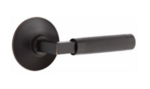 Emtek L-Square Knurled 5057 SD Select Brass Single Dummy Lever with Modern Rosette for Left Handed Doors product