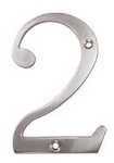 Deltana RN4-2U Solid Brass 4 Inch House Number &quot;2&quot;
