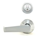 Schlage S210RD-SAT Saturn Entrance Door Lever Set with Full Size Interchangeable Core