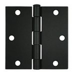 Deltana S35-R Residential 3-1/2 Inch x 3-1/2 Inch Steel Hinge with Square Corners (Sold in Pairs)