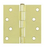 Deltana S44-R Residential 4 Inch x 4 Inch Steel Hinge with Square Corners (Sold in Pairs)