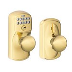 Schlage FE595 PLY/PLY Plymouth Keypad Flex-Lock Entry Knobset with Plymouth Knob