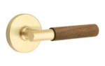 Emtek T-Bar Dark Walnut 5109 Select Brass Passage Leverset with Disk Rosette for Right Handed Doors product