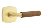 Emtek R-Bar Dark Walnut 5306 Select Brass Full Dummy Leverset with Urban Modern Rosette product