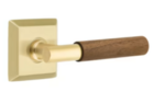 Emtek T-Bar Dark Walnut 8531 SD Select Brass Single Dummy Lever with Quincy Rosette for Right Handed Doors product