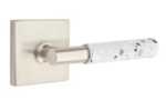 Emtek T-Bar Light Terrazzo 5050 Select Brass Full Dummy Leverset with Square Rosette product