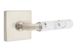 Emtek R-Bar Light Terrazzo 5110 Select Brass Passage Leverset with Square Rosette for Left Handed Doors product