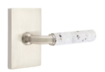 Emtek R-Bar Light Terrazzo 5052 Select Brass Full Dummy Leverset with Modern Rectangular Rosette product