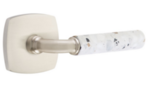 Emtek R-Bar Light Terrazzo 5316 Select Brass Passage Leverset with Urban Modern Rosette for Right Handed Doors product