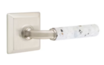Emtek R-Bar Light Terrazzo 8131 Select Brass Passage Leverset with Quincy Rosette for Right Handed Doors product
