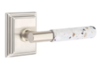 Emtek T-Bar Light Terrazzo 8561 SD Select Brass Single Dummy Lever with Wilshire Rosette for Right Handed Doors product