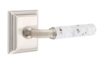 Emtek R-Bar Light Terrazzo 8261 Select Brass Privacy Leverset with Wilshire Rosette for Left Handed Doors product