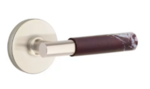 Emtek T-Bar Rosso Levanto Marble 5059 Select Brass Full Dummy Leverset with Disk Rosette product