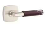 Emtek T-Bar Rosso Levanto Marble 5316 Select Brass Passage Leverset with Urban Modern Rosette for Left Handed Doors product