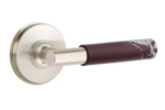 Emtek T-Bar Rosso Levanto Marble 8510 SD Select Brass Single Dummy Lever with Watford Rosette for Left Handed Doors product
