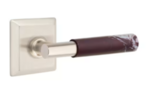 Emtek T-Bar Rosso Levanto Marble 8561 SD Select Brass Single Dummy Lever with Wilshire Rosette for Right Handed Doors product