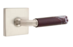 Emtek R-Bar Rosso Levanto Marble 5110 Select Brass Passage Leverset with Square Rosette for Left Handed Doors product