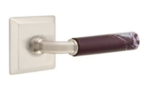Emtek R-Bar Rosso Levanto Marble 8531 SD Select Brass Single Dummy Lever with Quincy Rosette for Left Handed Doors product