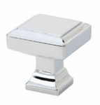 Emtek 86295 Brass Geometric Square Cabinet Knob 1-1/4 Inch Diameter