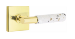 Emtek T-Bar Terrazzo 5110 Select Brass Passage Leverset with Square Rosette for Right Handed Doors product