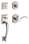 Baldwin SCNAPxCURRTAR Reserve Napa Single Cylinder Handleset with Curve Lever and Traditional Arch Rosette for Right Handed Doors