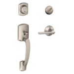 Schlage F60GRWxLAT Greenwich Single Cylinder Handleset with Latitude Interior Lever product