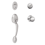 Schlage F60PLYxPLY Plymouth Single Cylinder Handleset with Plymouth Interior Knob product