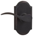 Weslock 7100 LH Carlow Molten Bronze Collection Passage Leverset with Premiere Rosette for Left Handed Doors