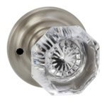 Omnia Hardware Crystal and Glass Privacy Door Knobs